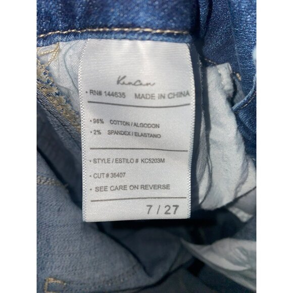 KanCan Womens Distressed Flare Durkin Jeans High Rise Raw Hem Size 7/27 BOHO - Picture 4 of 11